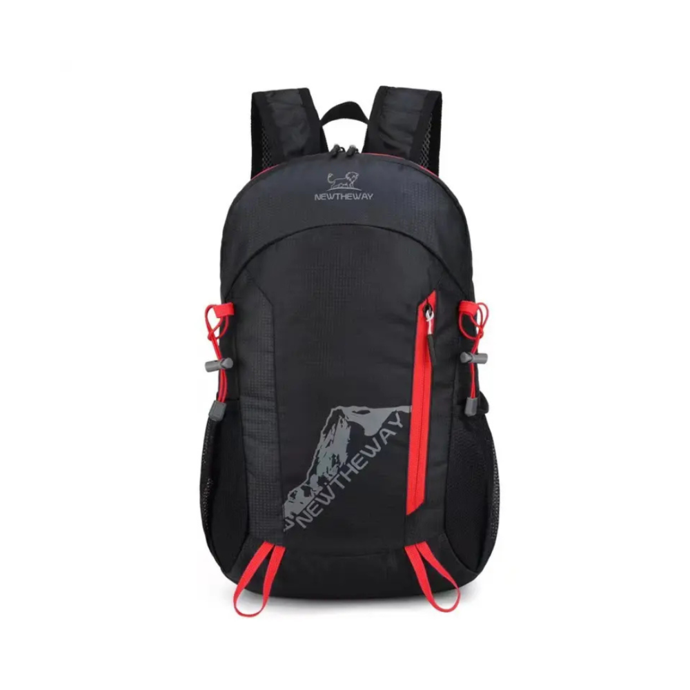 A foldable backpack, compact and portable for travel and everyday use.