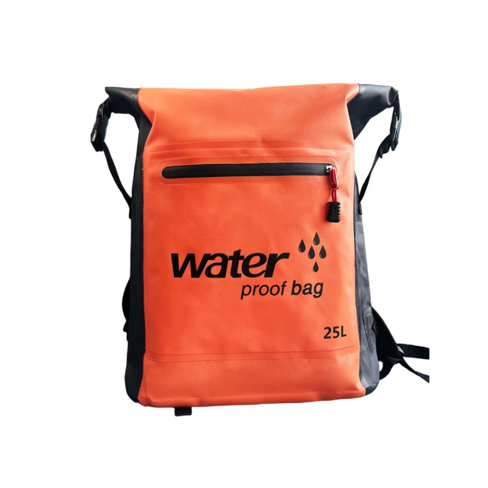 Durable waterproof dry bag in vibrant blue, perfect for kayaking and outdoor adventures.