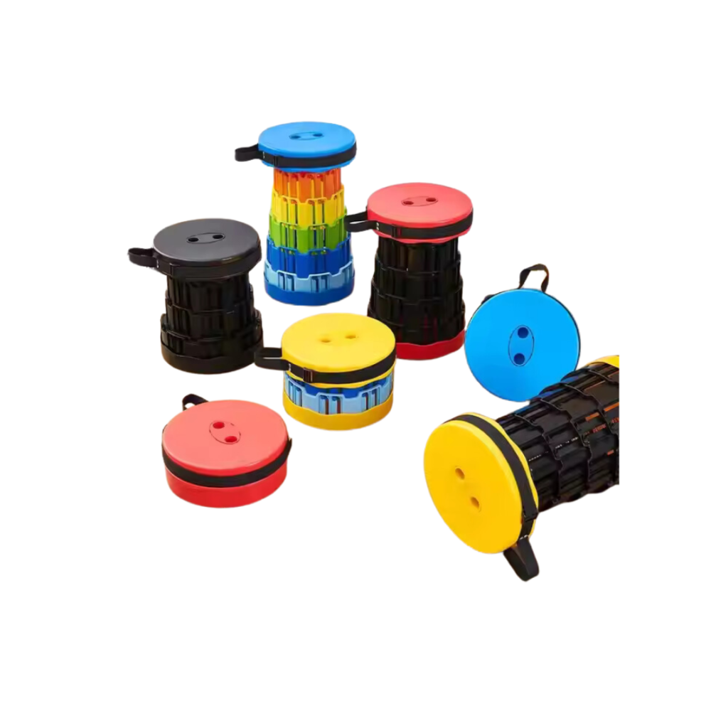 Collapsible Plastic Stool - Multicolor, Portable, and Lightweight - Image 3