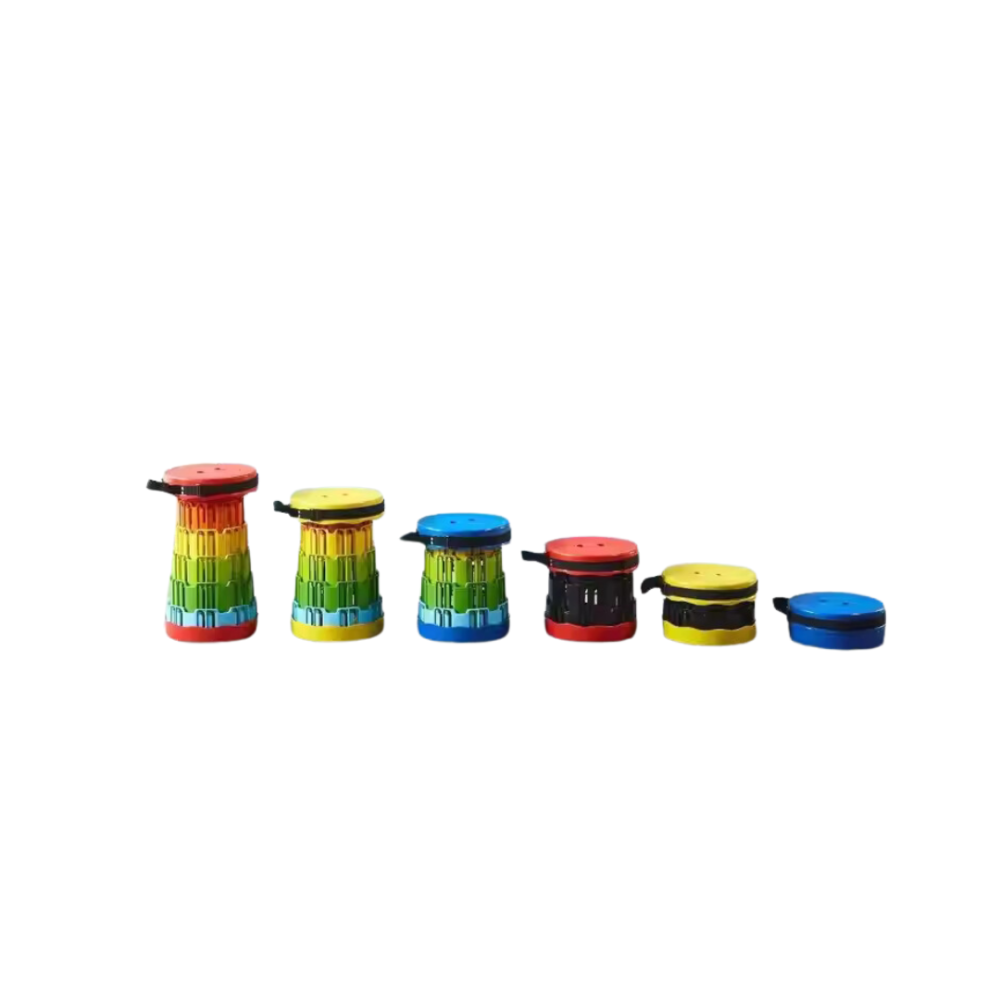Collapsible Plastic Stool - Multicolor, Portable, and Lightweight - Image 2