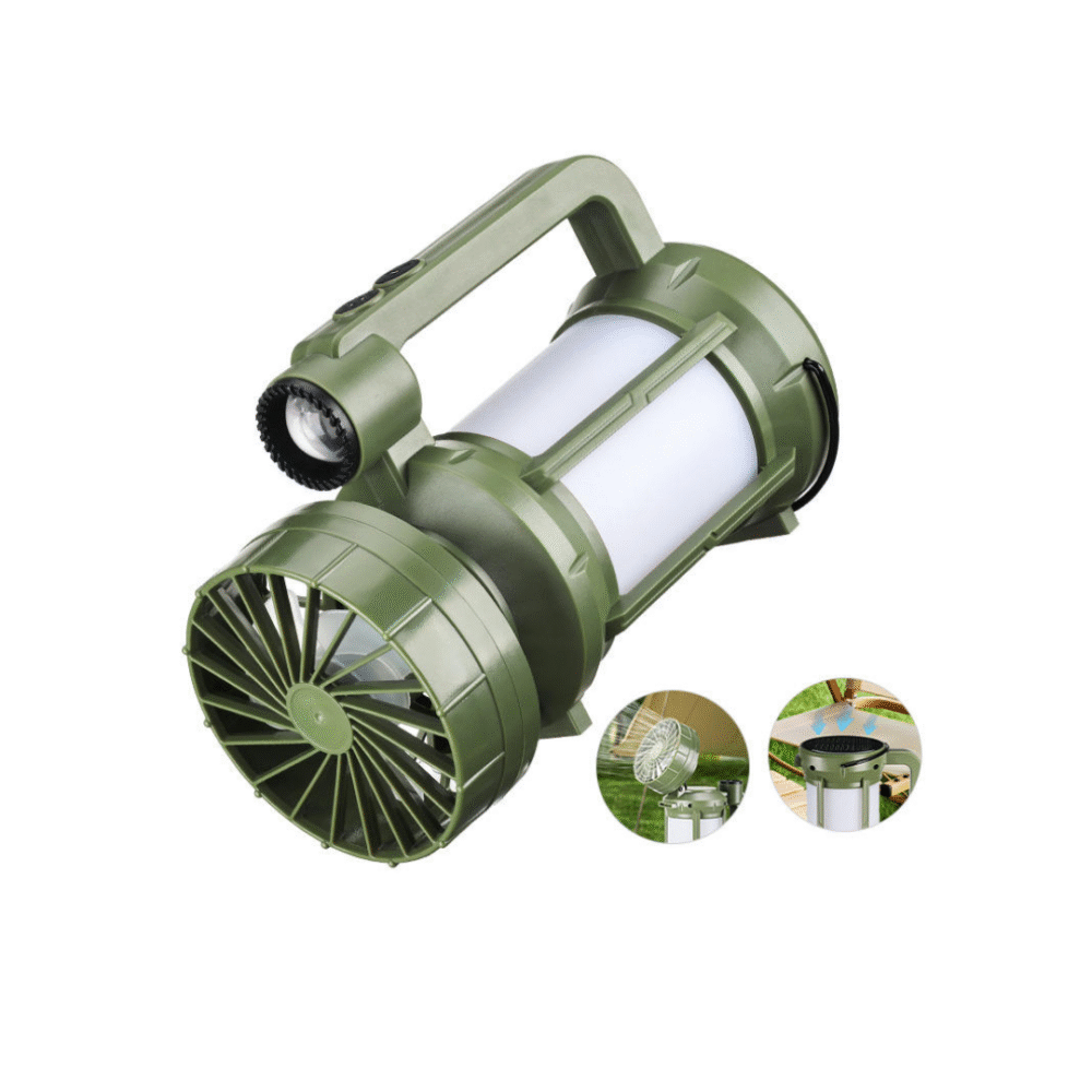 Solar powered LED Camping light with 2400mAh rechargeable battery