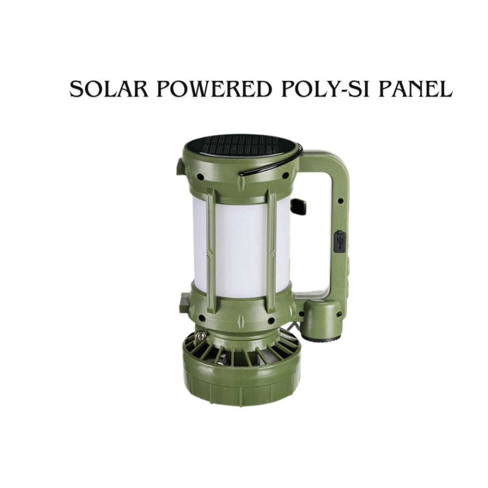 Solar powered LED Camping light with 2400mAh rechargeable battery