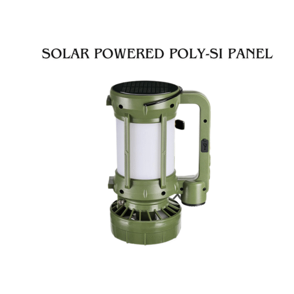 Solar powered LED Camping light with 2400mAh rechargeable battery