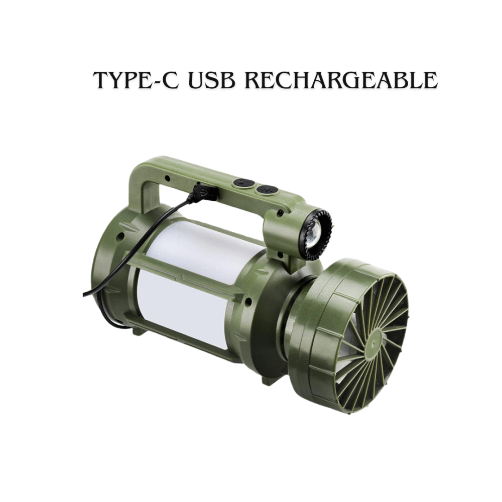 Solar powered LED Camping light with 2400mAh rechargeable battery