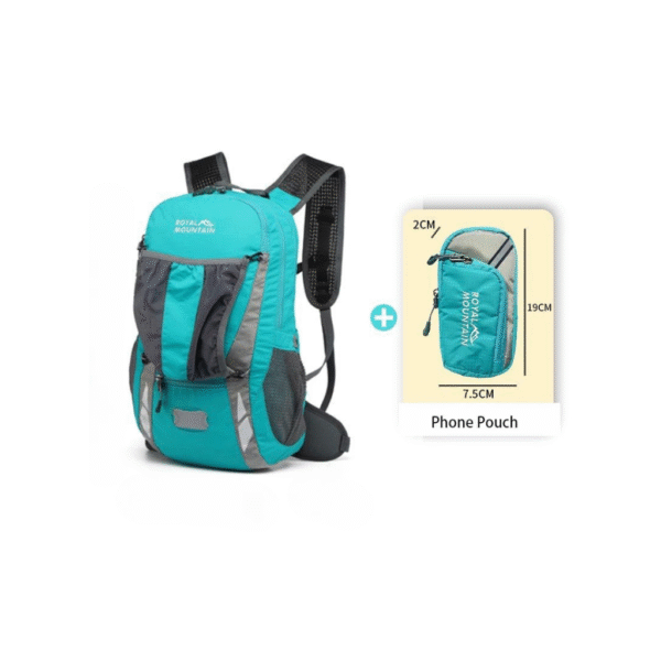 Spacious decompression backpack shown with organized contents like clothes, tech, and gear