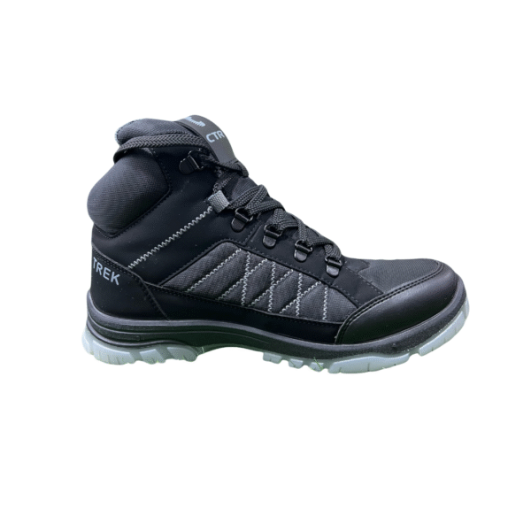 CTR Trek2 Series trekking shoes with rugged outsole, breathable mesh upper, and reinforced toe for outdoor adventures.