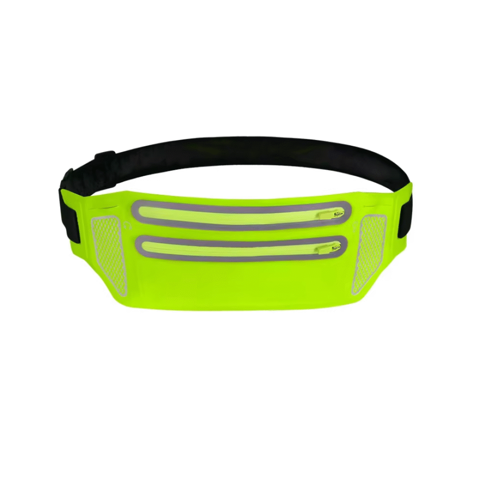 Close-up of adjustable elastic waist strap with secure buckle for a custom fit