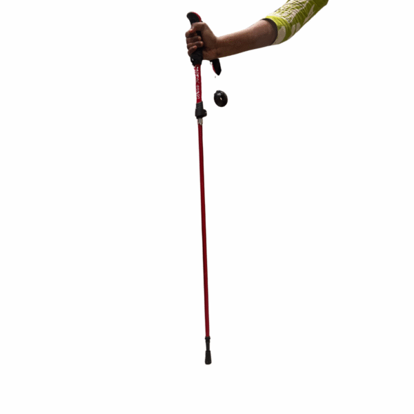 Compact foldable trekking sticks with ergonomic grip for outdoor trails