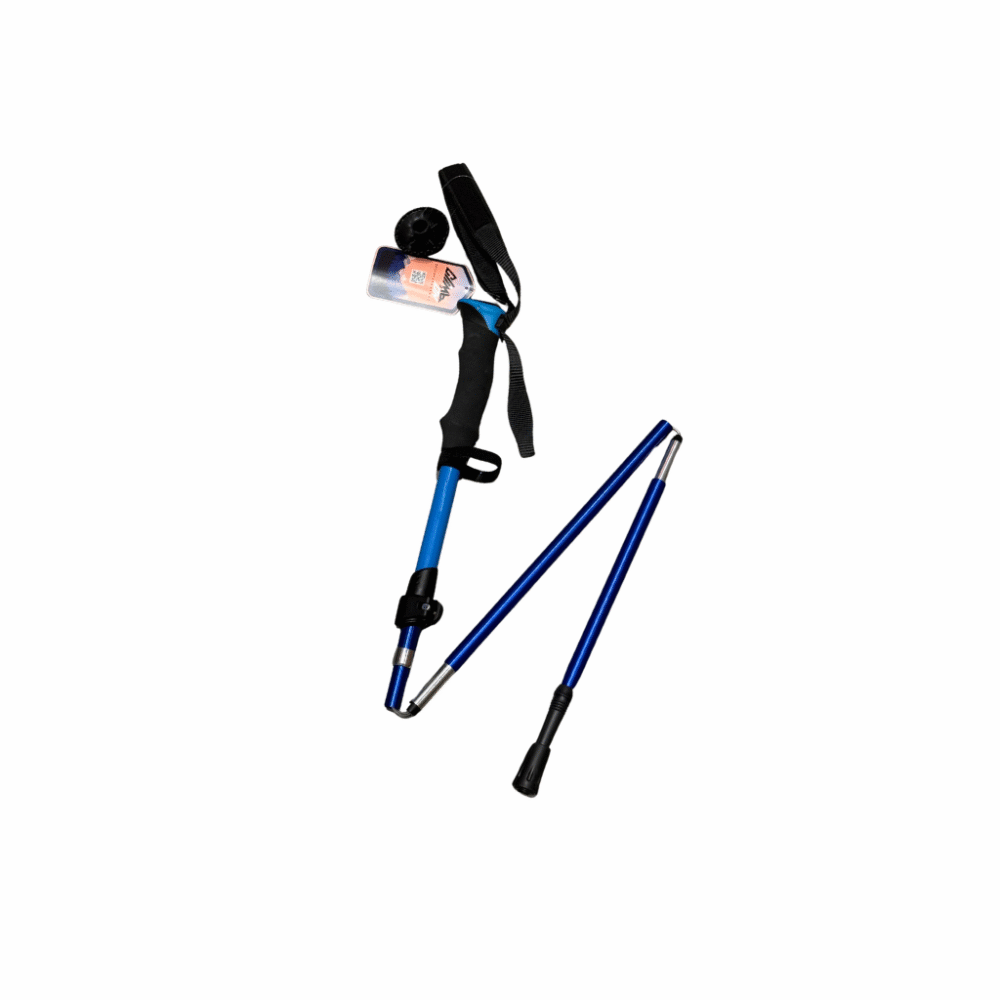 Compact foldable trekking sticks with ergonomic grip for outdoor trails